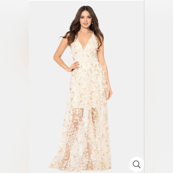 Sheer Sequin Gown - Picture 1 of 4